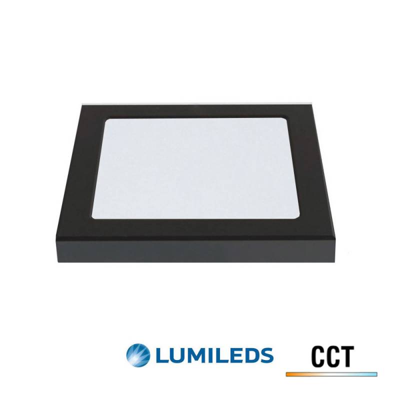 Downlight / Plafón Led KUB, 18W, LUMILED Chip, CCT ajustable, negro, 3000-4000-6000K - XauenBatt Iluminación