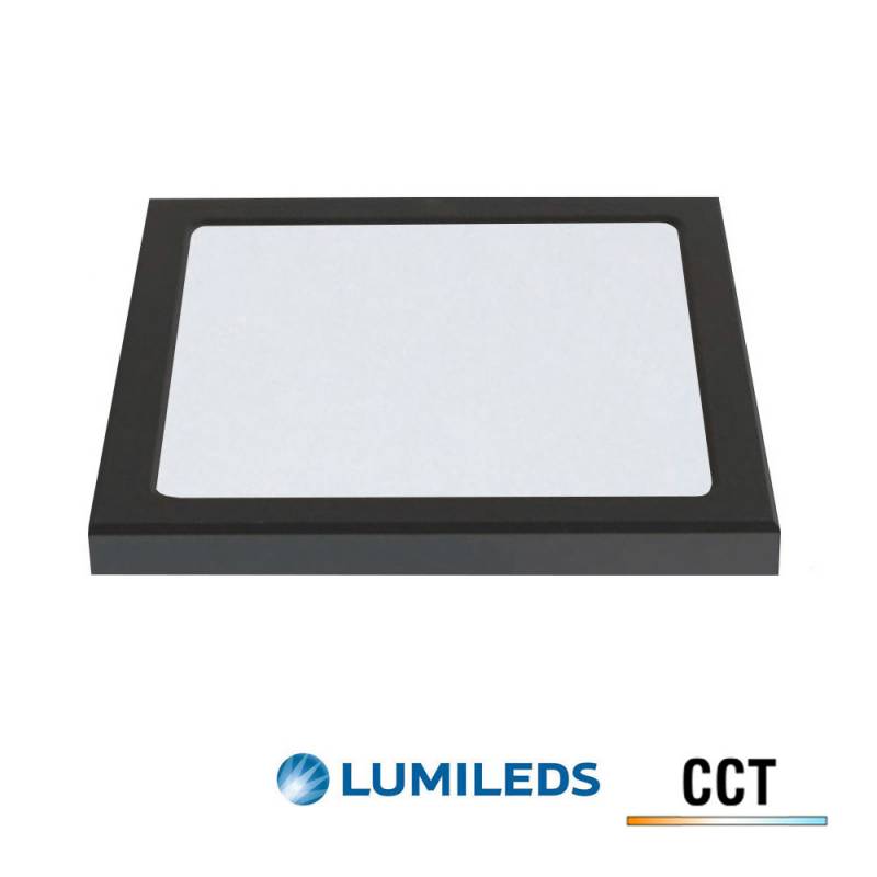 Downlight / Plafón Led KUB, 24W, LUMILED Chip, CCT ajustable, negro, 3000-4000-6000K - XauenBatt Iluminación