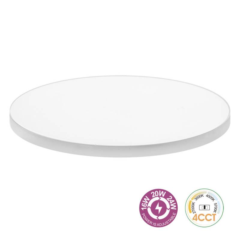 Downlight Led LUCERNA Frameless 16-20-24W, 4CCT, Ajustable 80-190mm, CRI92, 3000-4000-6000K - XauenBatt Iluminación