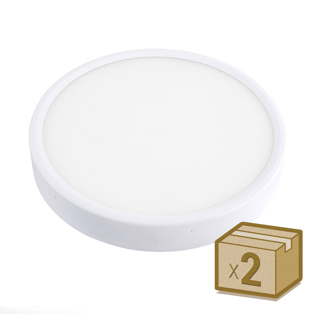 Pack 2 x Plafón Led FROSVIK 18W superficie, Blanco neutro - XauenBatt Iluminación
