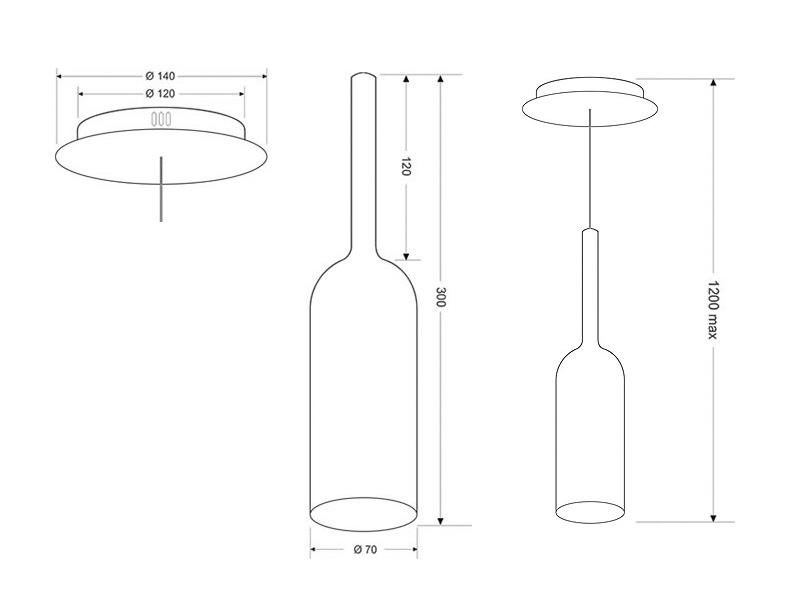 Lámparas led suspendidas 10104-13 esquema