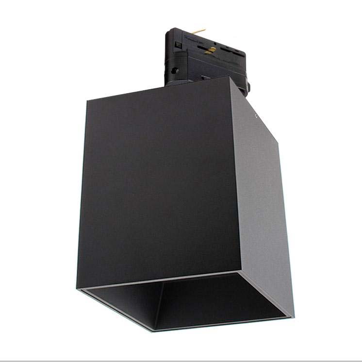 Foco LED Carril Trifásico Negro PROLUX Rail Housing Square 135 - XauenBatt Iluminación