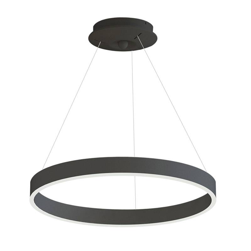 Lámpara colgante RINGEND 38W, negro, Triac regulable, Ø60cm, Blanco neutro, regulable - XauenBatt Iluminación