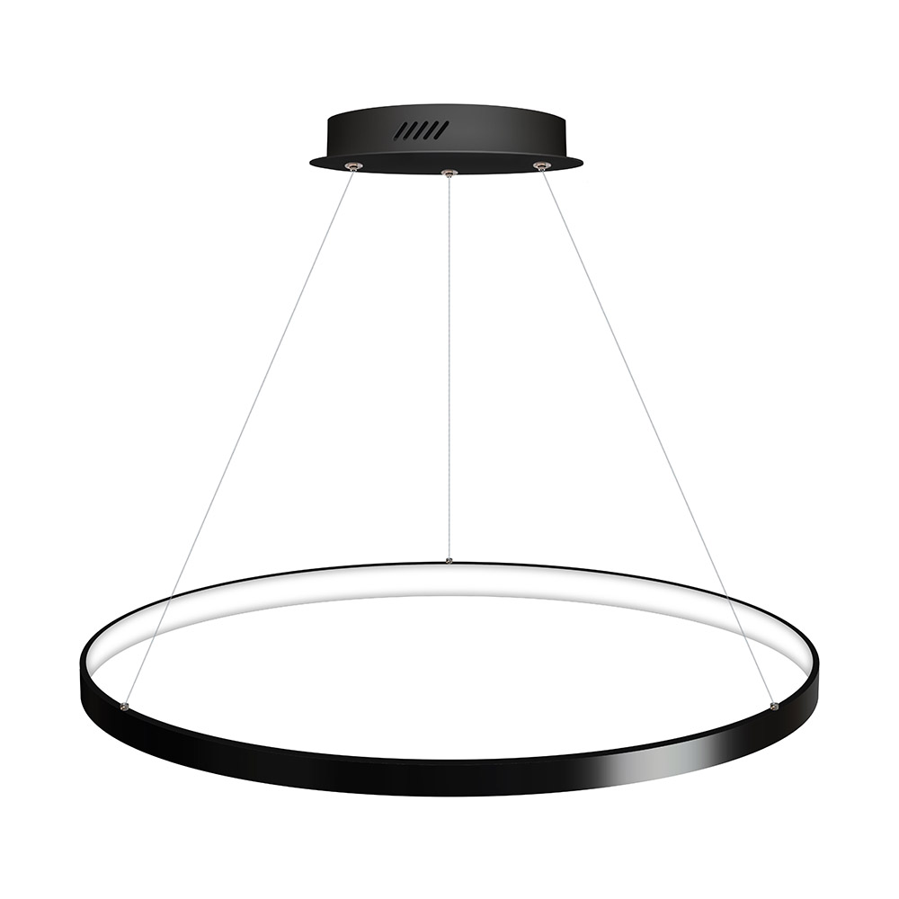 Luminaria superficie o suspendida CYCLE IN, 80W, antracita, Ø70cm, Blanco frío - XauenBatt Iluminación
