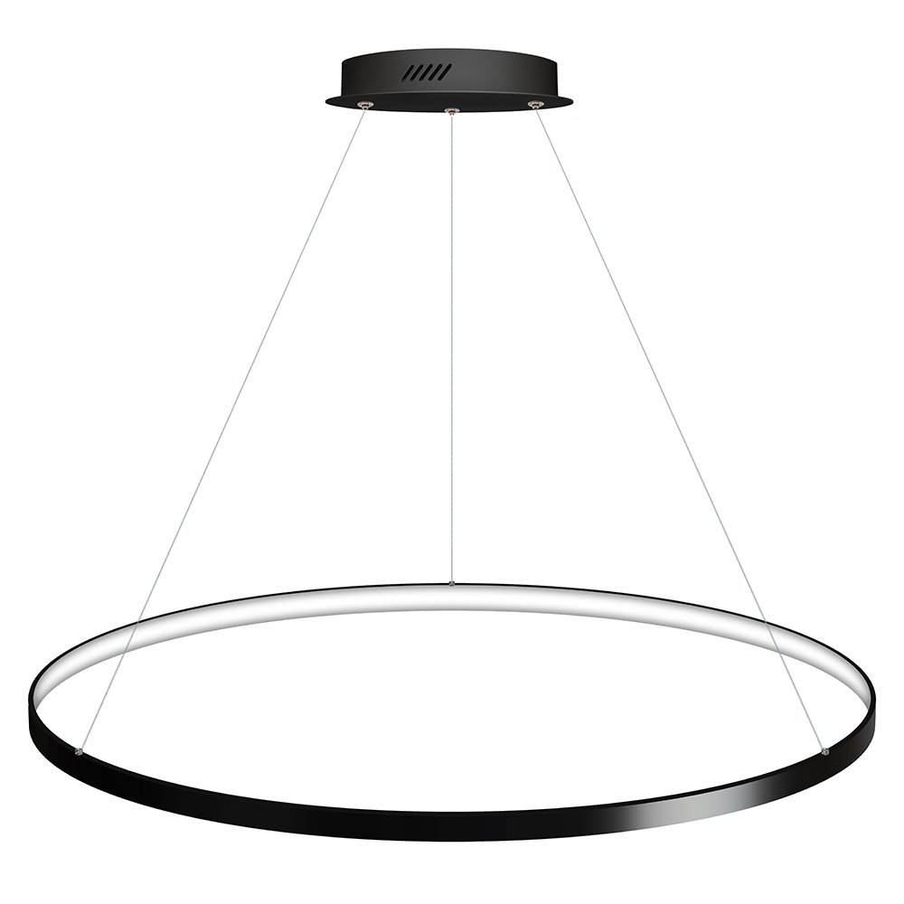 Luminaria superficie o suspendida CYCLE IN, 120W, antracita, Ø100cm, Blanco neutro - XauenBatt Iluminación