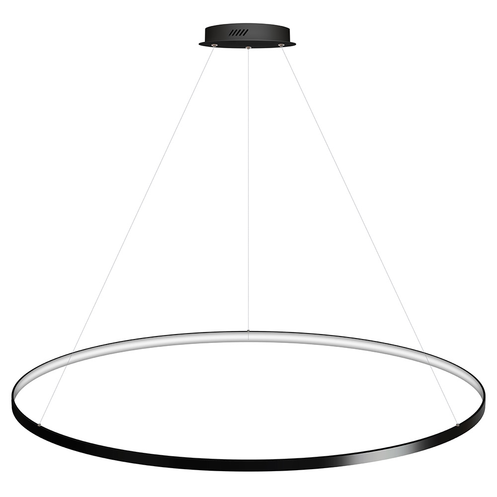 Luminaria superficie o suspendida CYCLE IN, 160W, antracita, Ø140cm, Blanco neutro - XauenBatt Iluminación