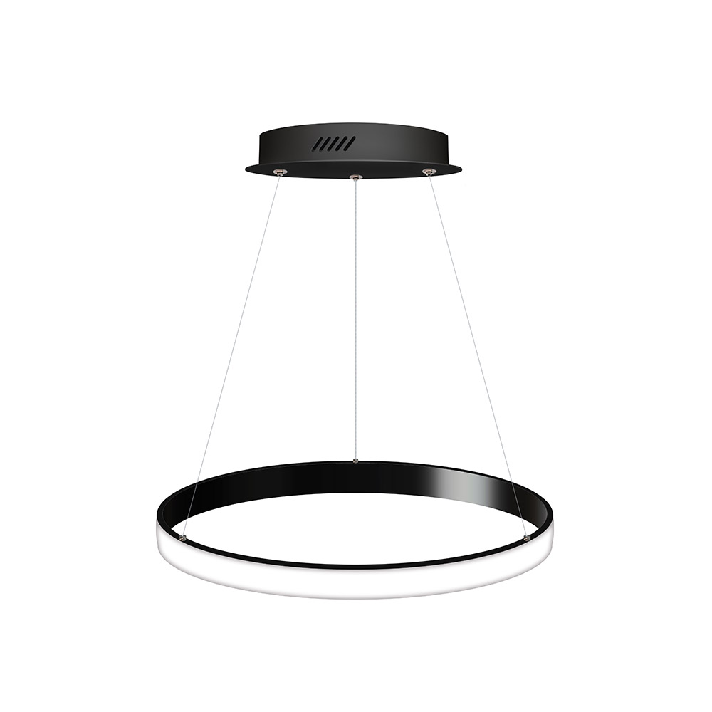 Luminaria superficie o suspendida CYCLE OUT, 38W, antracita, Ø40cm, Blanco neutro - XauenBatt Iluminación