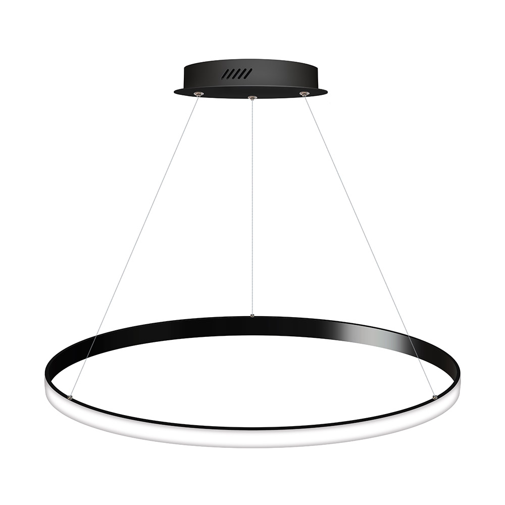 Luminaria superficie o suspendida CYCLE OUT, 66W, antracita, Ø70cm, Blanco cálido - XauenBatt Iluminación