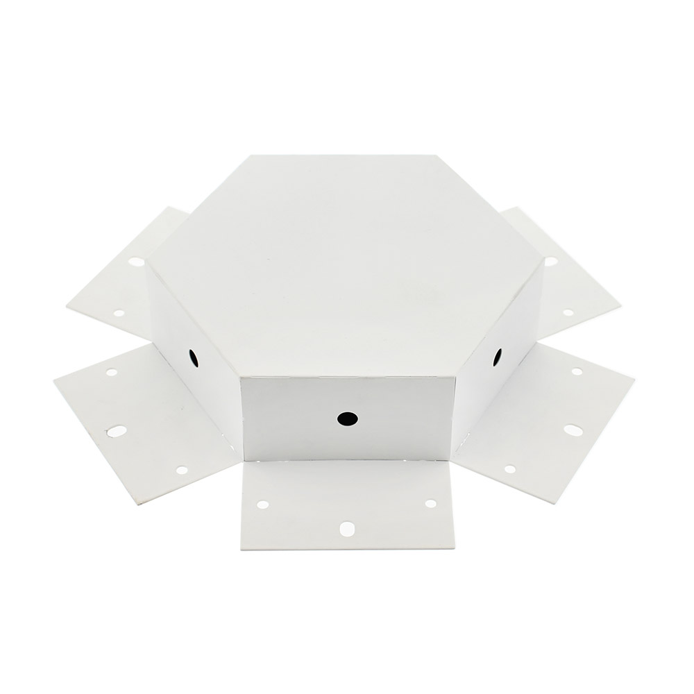 Unión exagonal 60° blanca para luminaria lineal MOD - XauenBatt Iluminación
