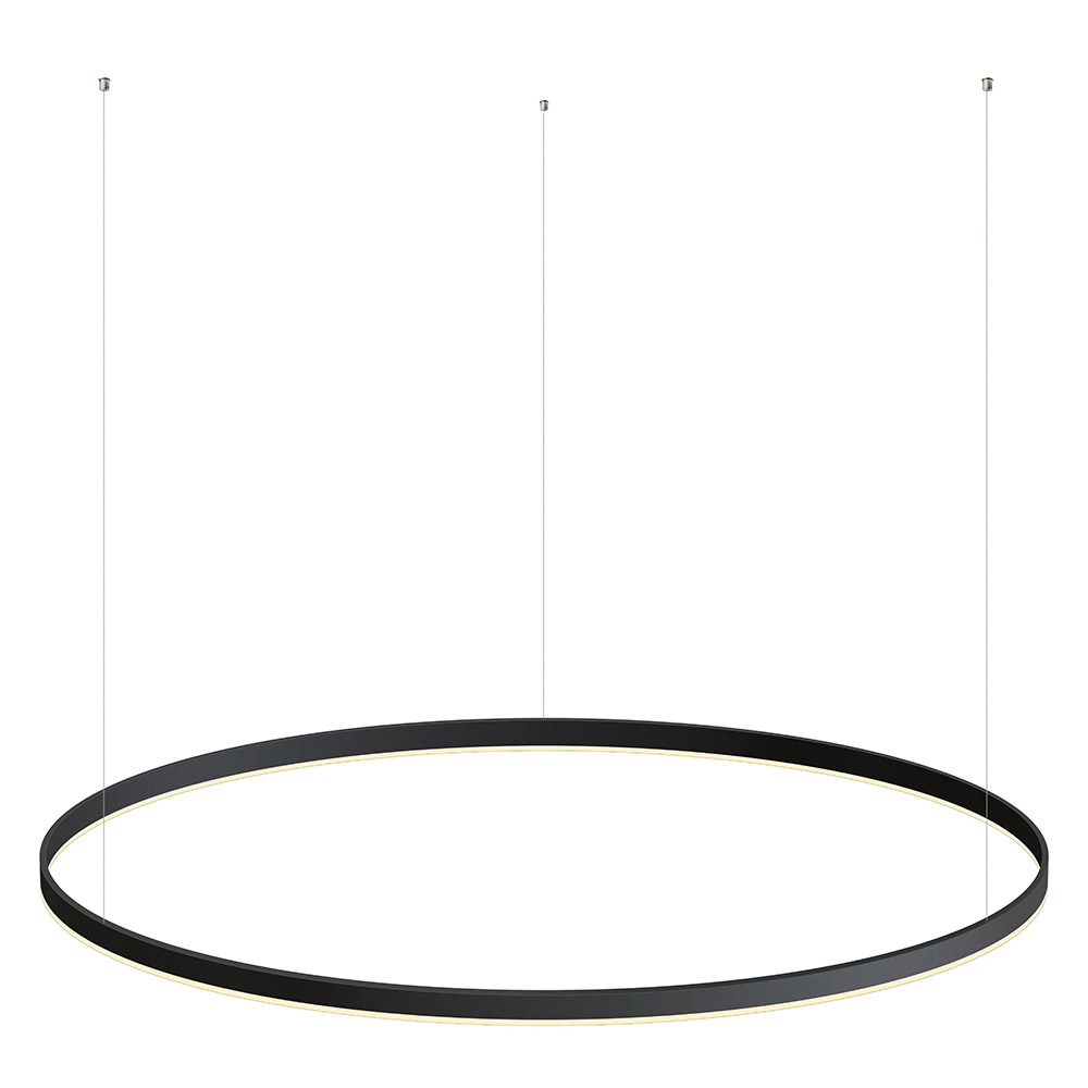 Luminaria superficie o suspendida RING 75W, Ø1200mm, negro, Blanco frío - XauenBatt Iluminación