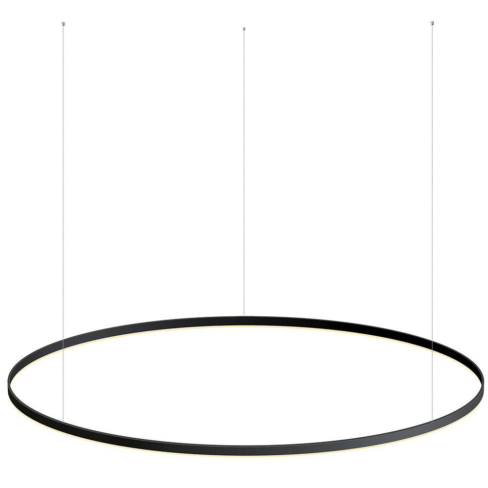 Luminaria superficie o suspendida RING 115W, Ø1800mm, negro, Blanco neutro - XauenBatt Iluminación