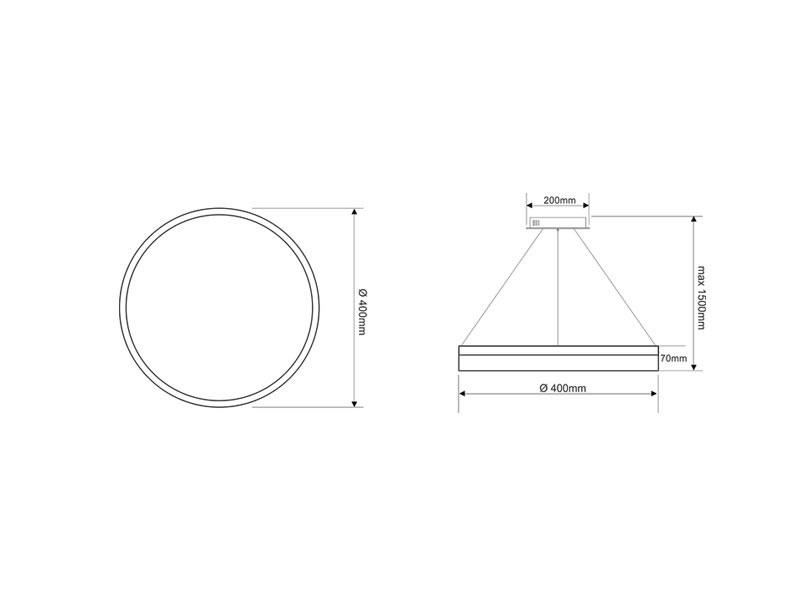 Lámparas led suspendidas 10104-25 esquema