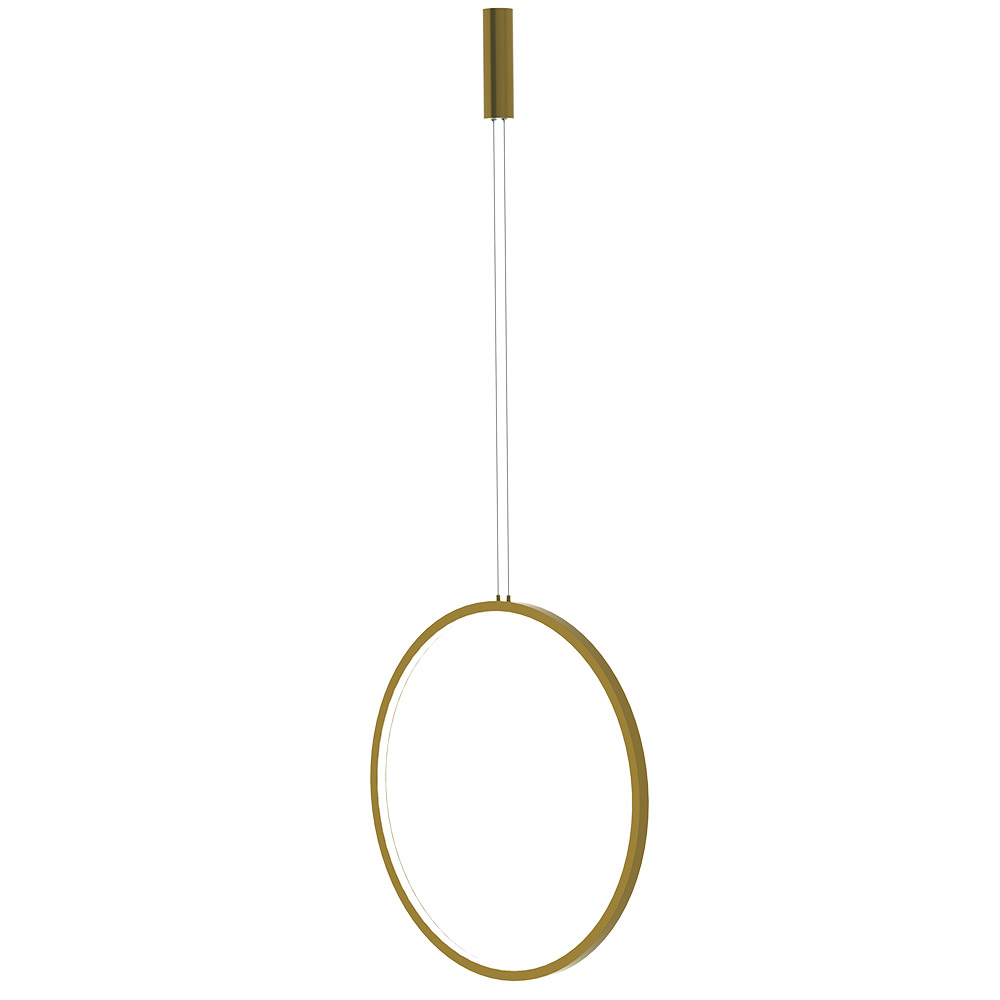 Luminaria colgante CYCLE PLUMB, 45W, gold, Ø80cm, TRIAC regulable, Blanco neutro, regulable - XauenBatt Iluminación