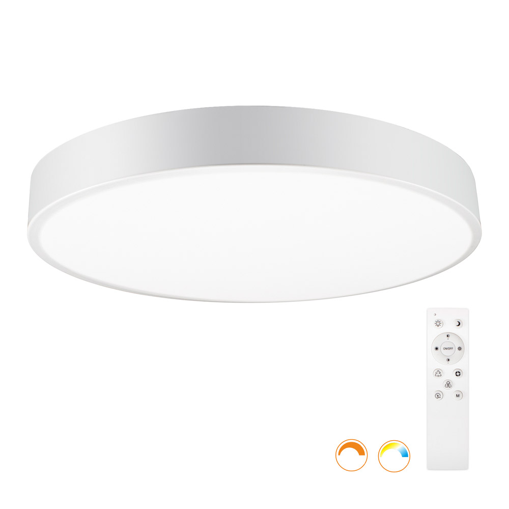 Kramfor BIG Plafón, 50W, Ø60cm, CCT, blanco, Blanco dual, regulable - XauenBatt Iluminación