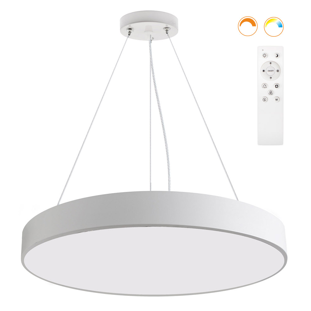 Kramfor BIG Suspend, 50W, Ø60cm, CCT, blanco, Blanco dual, regulable - XauenBatt Iluminación