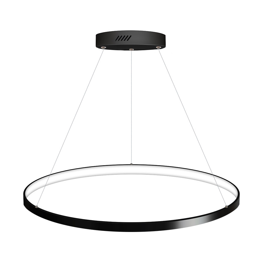 Luminaria colgante ELIX, 36W, negro, Ø57cm, Blanco neutro - XauenBatt Iluminación