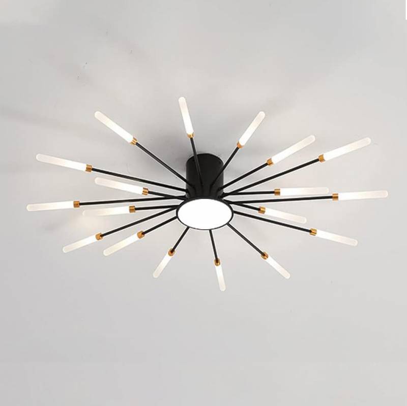 Lámpara Fireworks Led, 18W+4W, Ø80cm, CCT, antracita + mando, 3000-4000-6000K - XauenBatt Iluminación
