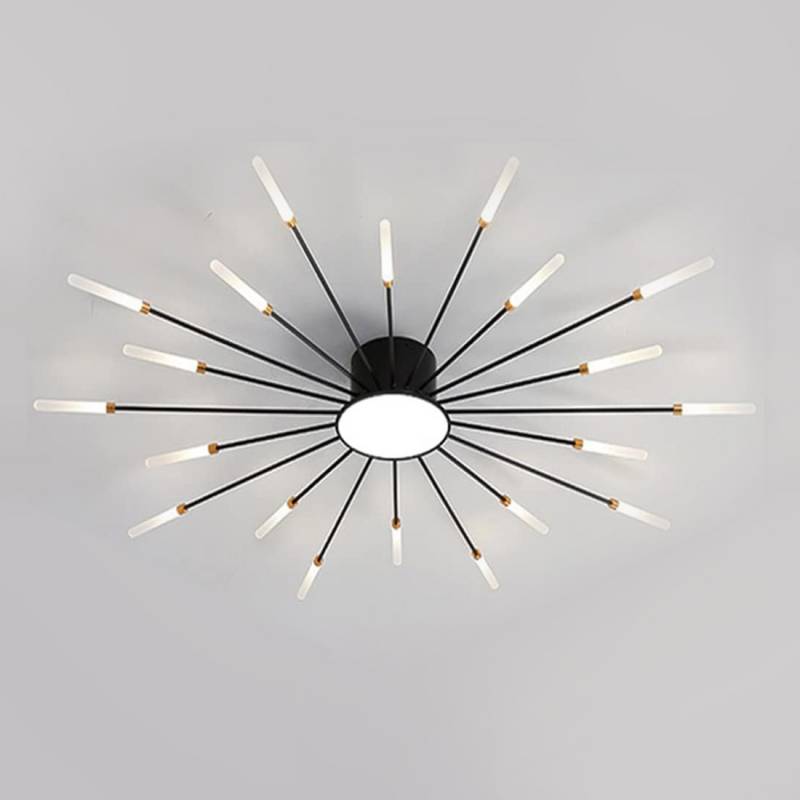 Lámpara Fireworks Led, 20W+4W, Ø105cm, CCT, antracita + mando, 3000-4000-6000K - XauenBatt Iluminación