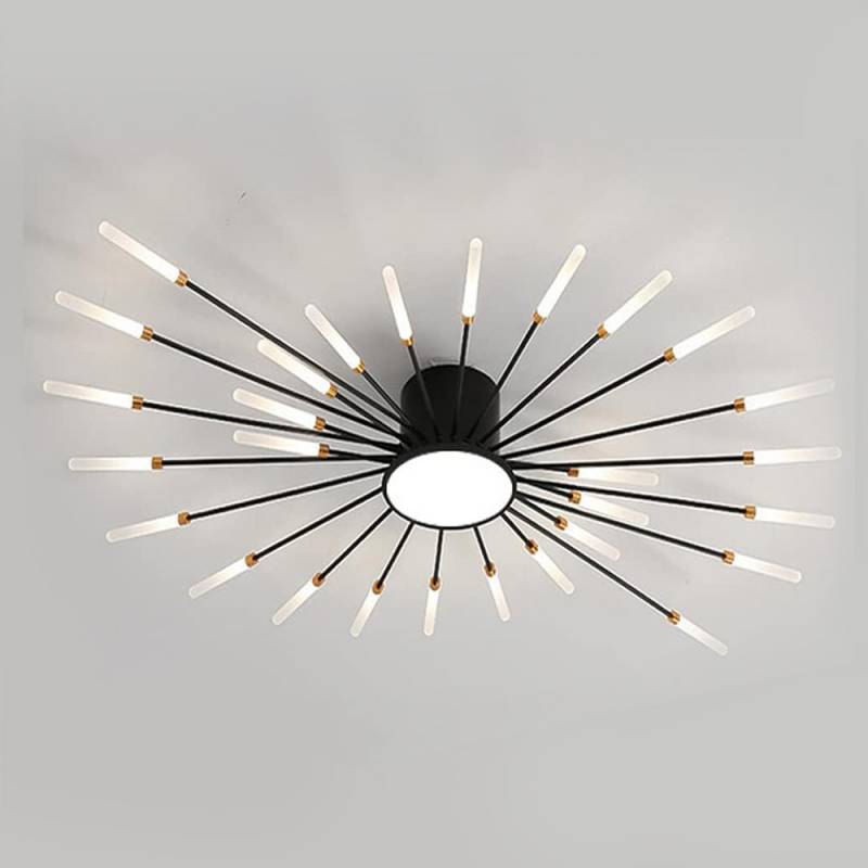 Lámpara Fireworks Led, 28W+4W, Ø105cm, CCT, antracita + mando, 3000-4000-6000K - XauenBatt Iluminación