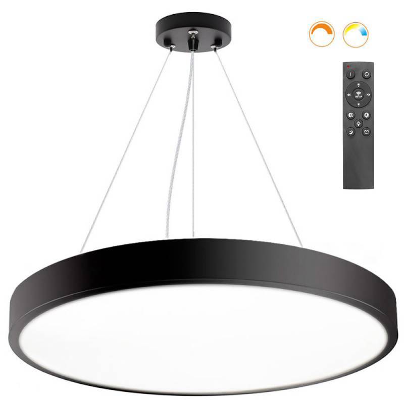 Kramfor BIG Suspend, 70W, Ø80cm, CCT, negro, Blanco dual, regulable - XauenBatt Iluminación