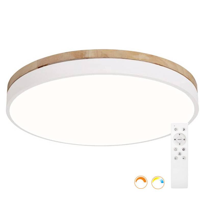Plafón MOON, 49W, 500mm, CCT, mando+APP, Blanco dual, regulable - XauenBatt Iluminación