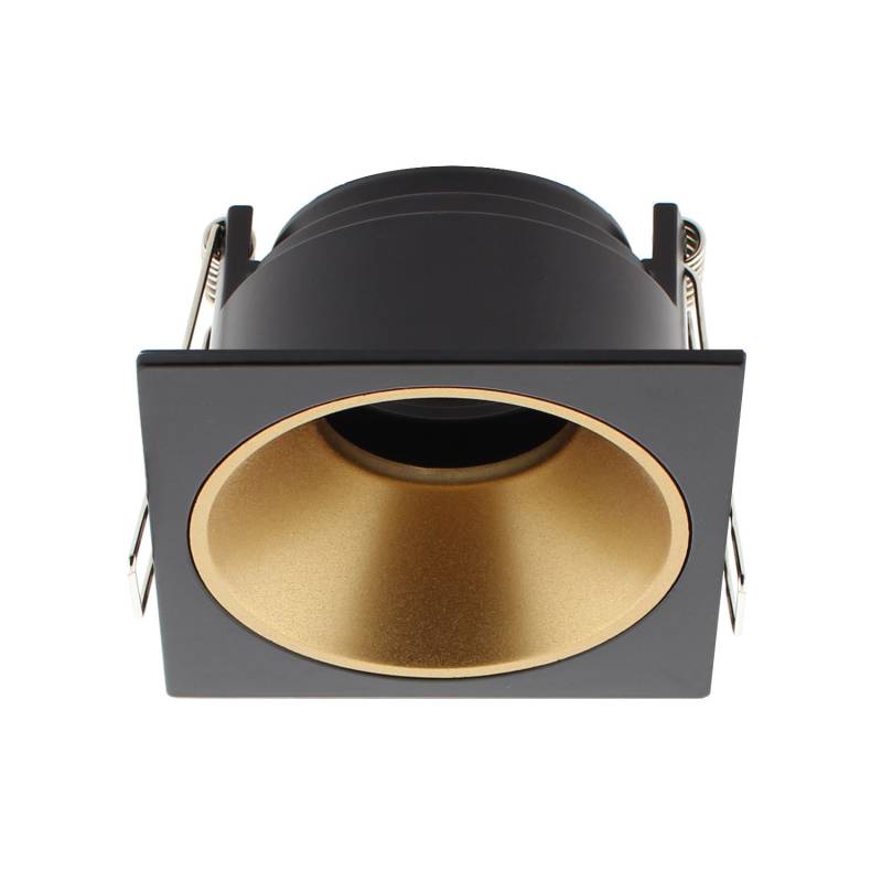 Downlight Led MOS UGR17 Square, 7W, negro/dorado, Blanco frío - XauenBatt Iluminación