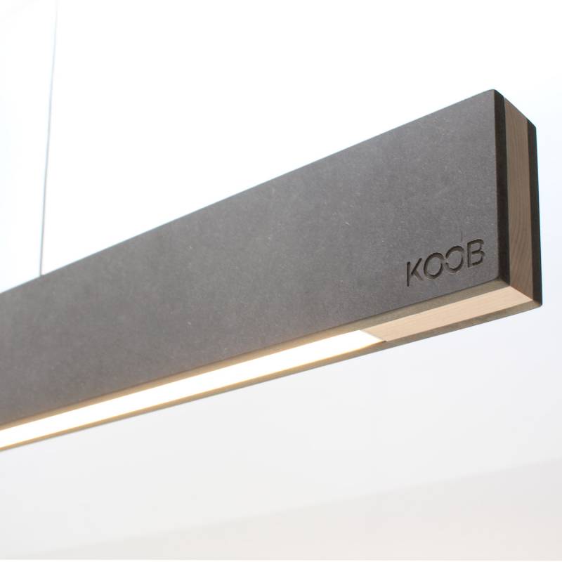 Lámpara colgante WOOD CARBON 120cm, 40W, Blanco frío - XauenBatt Iluminación