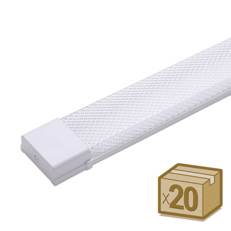 Pack 20 pantallas Led SLUM LINE, 50W, 120cm, Blanco neutro - XauenBatt Iluminación