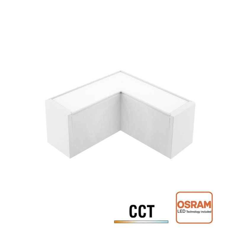 Conector angular METRO, ampliable, 9W, 90º, 3CCT, blanco, 3000-4000-6000K - XauenBatt Iluminación