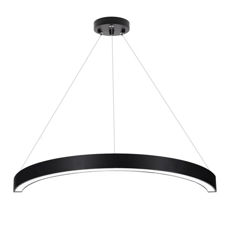 Luminaria superficie o suspendida MOON, 80W, radio 700mm, negro, Blanco frío - XauenBatt Iluminación