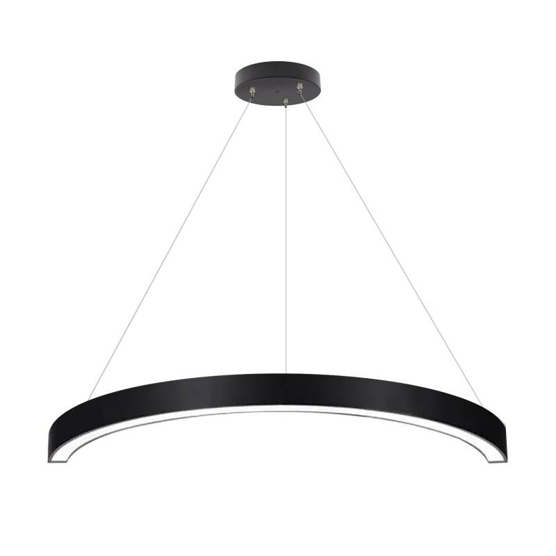 Luminaria superficie o suspendida MOON, 70W, radio 600mm, negro, Blanco neutro - XauenBatt Iluminación