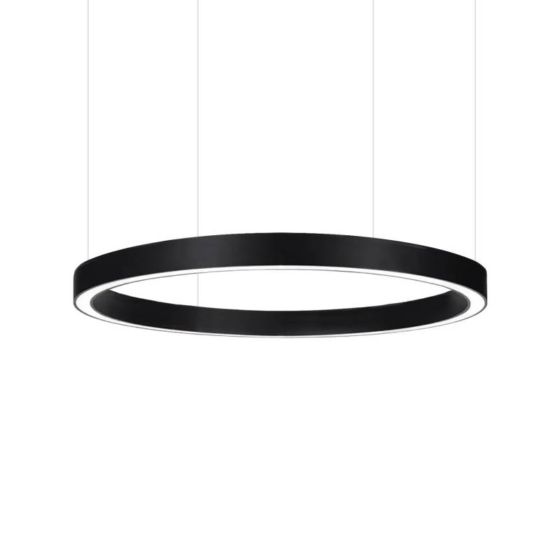 Luminaria superficie o suspendida MOON, 120W, Ø1000mm, negro, Blanco neutro - XauenBatt Iluminación