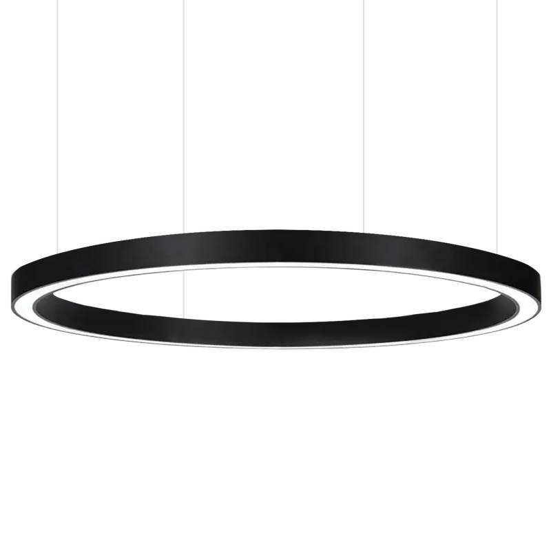 Luminaria superficie o suspendida MOON, 160W, Ø1400mm, negro, Blanco frío - XauenBatt Iluminación