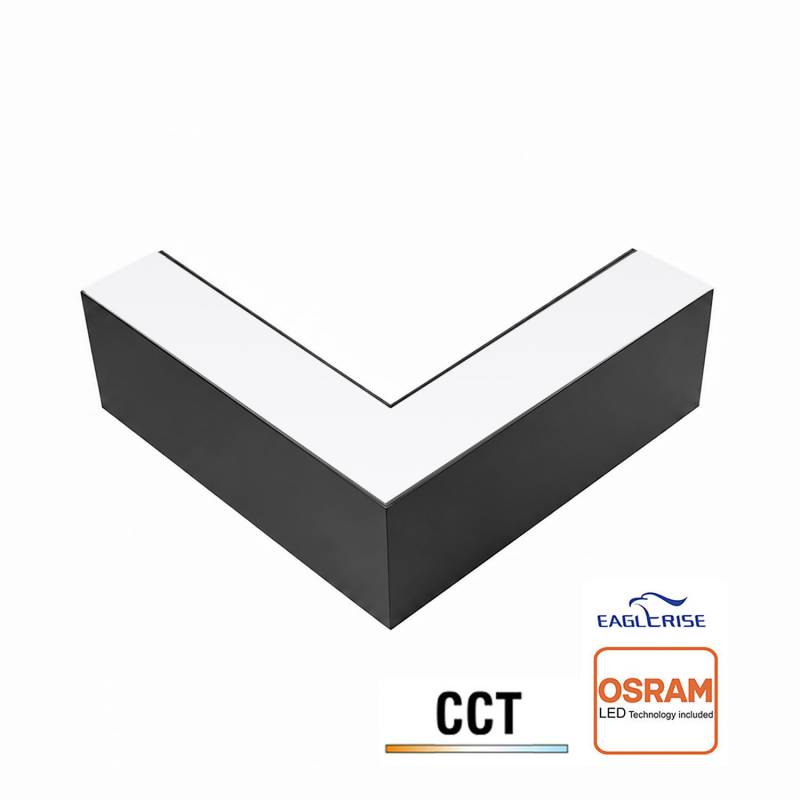 Conector L NEXO, 12W, 3CCT, negro, 3000-4000-6000K - XauenBatt Iluminación