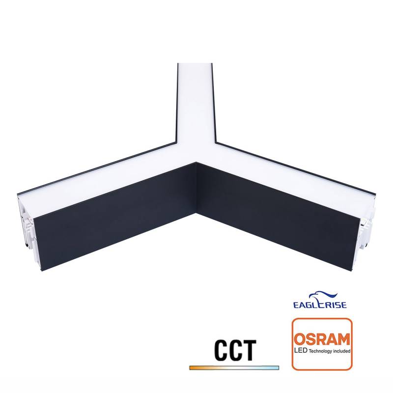 Conector Y NEXO, 18W, 3CCT, negro, 3000-4000-6000K - XauenBatt Iluminación