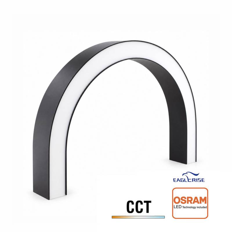 Conector NEXO, Curva de 180º D560, 30W, 3CCT, negro, 3000-4000-6000K - XauenBatt Iluminación