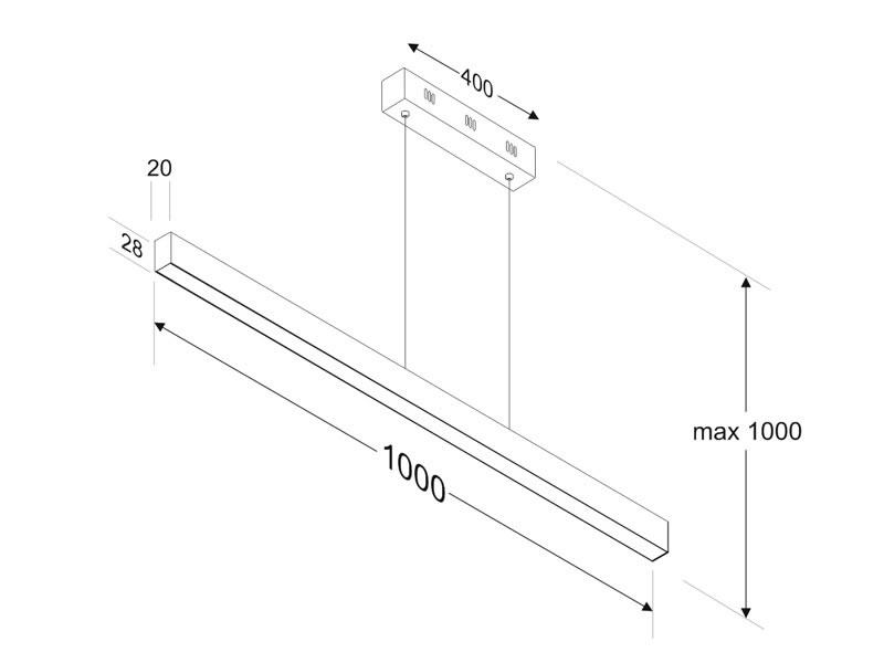 Lámparas led suspendidas 10104-63 esquema