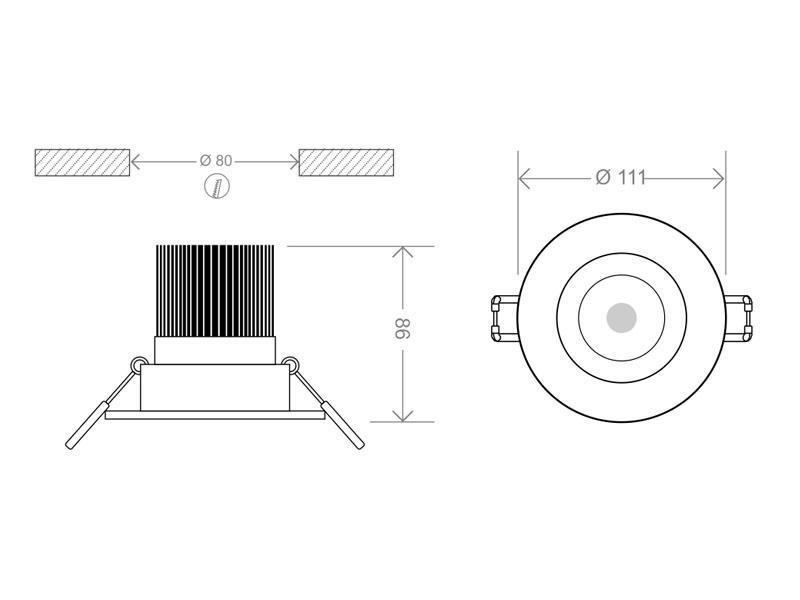 Downlights led 10107-30 esquema