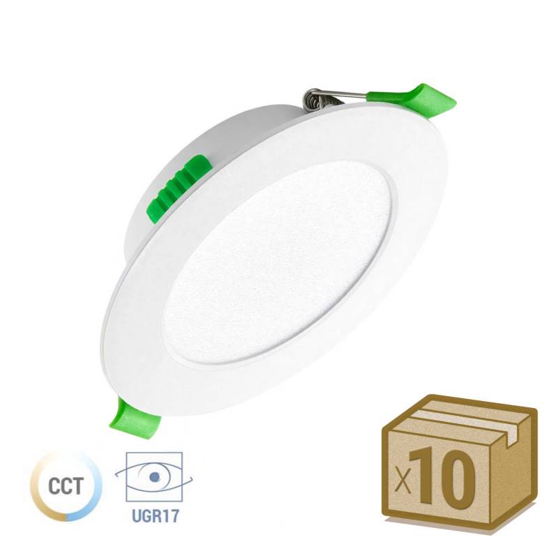 Pack 10 x Downlight KRAMFOR 7W, UGR17, 3CCT, 3000-4000-6000K - XauenBatt Iluminación