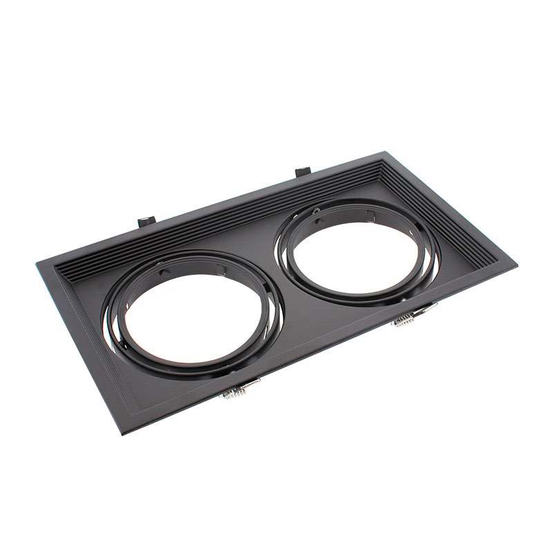Marco doble Kardan SLIM housing 2 focos, negro - XauenBatt Iluminación