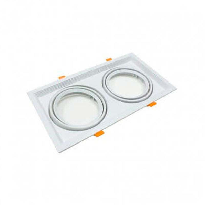 Marco doble Kardan SLIM housing 2 focos, blanco - XauenBatt Iluminación