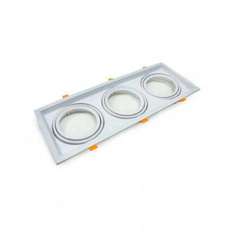 Marco triple Kardan SLIM housing 3 focos, blanco - XauenBatt Iluminación
