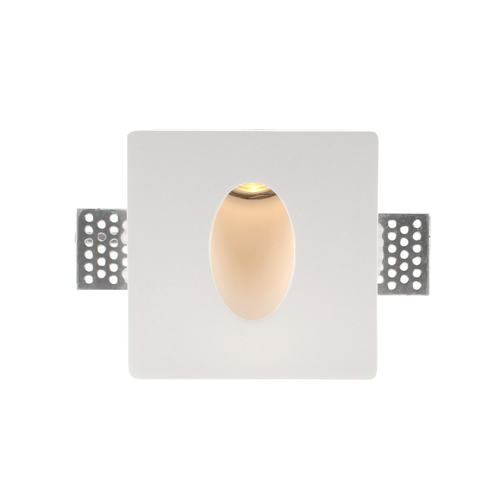 HUTT Baliza empotrada escayola, 100x100mm, 1W, Blanco cálido - XauenBatt Iluminación