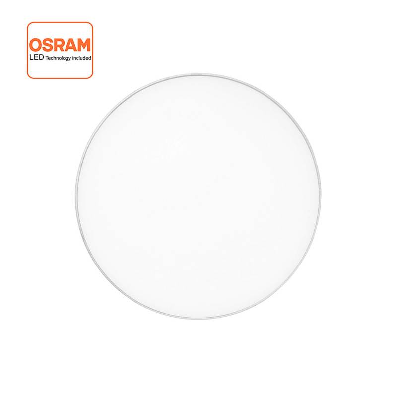 Plafón led, Ø 230mm, 24W, regulable, silver, Blanco cálido, regulable - XauenBatt Iluminación