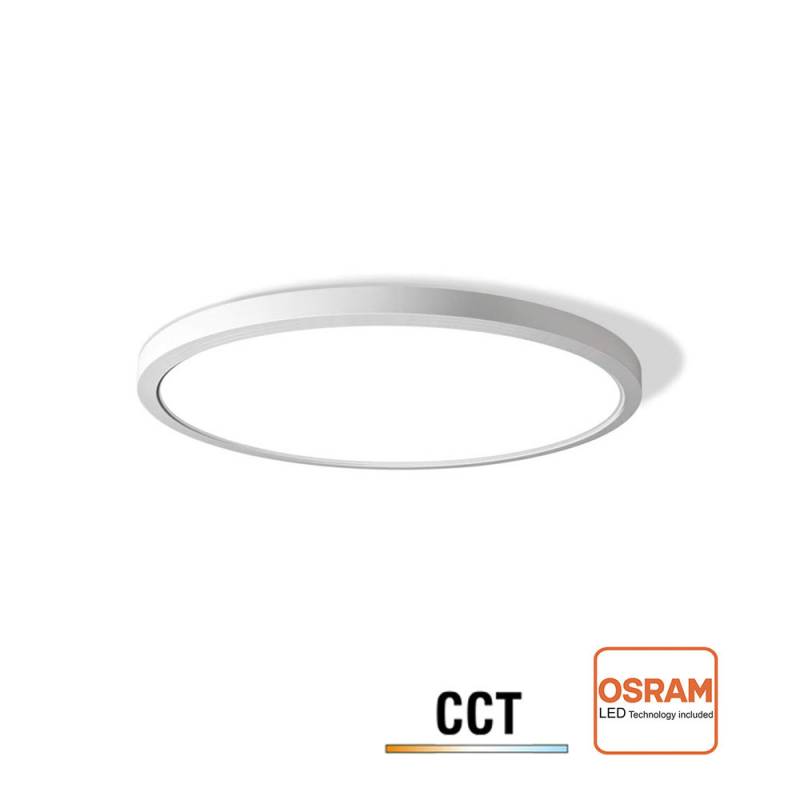 Plafón / Downlight Led MOON KRAMFOR 16-20-24W, Ø283mm, CCT + Night Light, blanco, 3000-4000-6000K - XauenBatt Iluminación