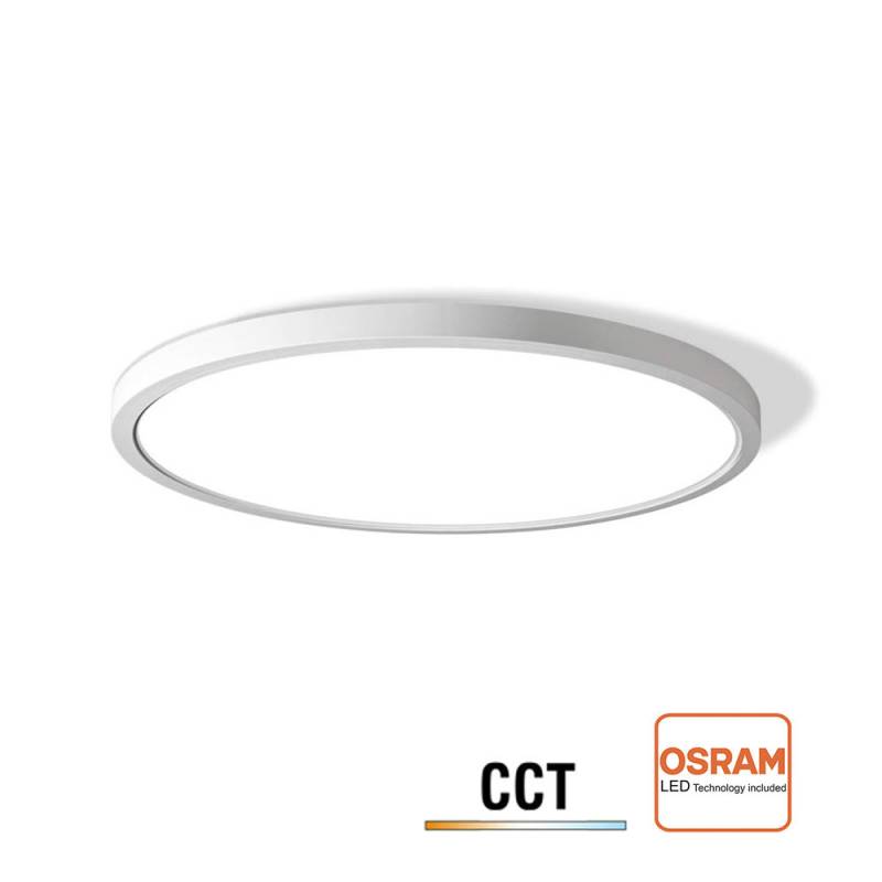 Plafón / Downlight Led MOON KRAMFOR 24-28-32W, Ø383mm, CCT + Night Light, blanco, 3000-4000-6000K - XauenBatt Iluminación