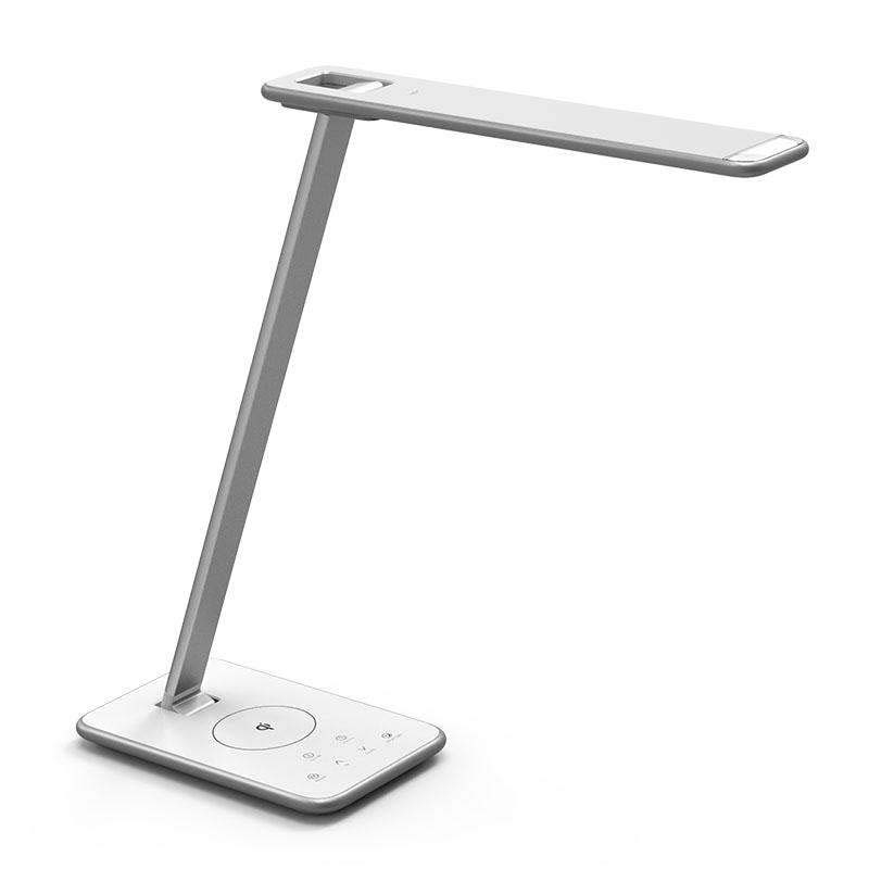 Flexo Led HOLMEN Multifunción con cargador inalámbrico IQ, Blanco dual, regulable - XauenBatt Iluminación