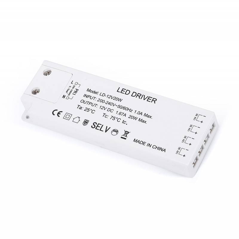 Fuente de alimentación DC12V/20W/1,7A, 4 salidas - XauenBatt Iluminación