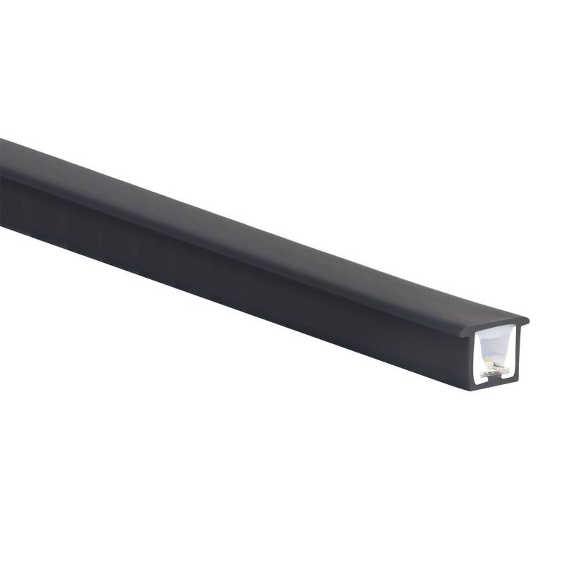 Led NEON Flex negro, 10x10mm, DC24V, 180Led/m, 5m, corte libre, 50w, Blanco cálido - XauenBatt Iluminación