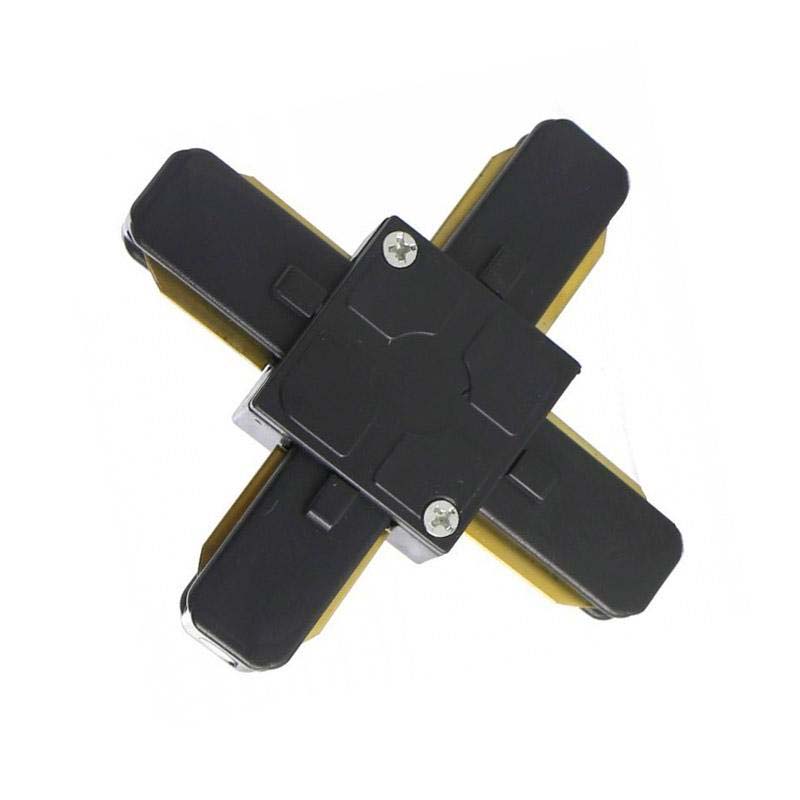 Unión X carril monofásico, negro - XauenBatt Iluminación